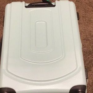 Blue suitcase for travel